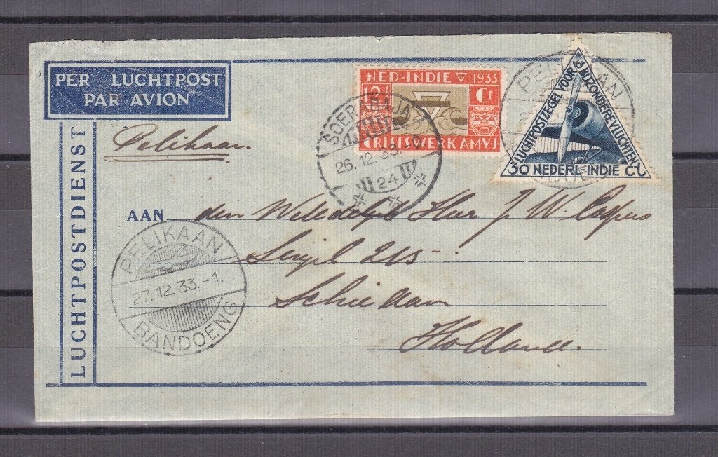 brief Ned. Indie met 164 - 1933, Ophalen of Verzenden, Brief