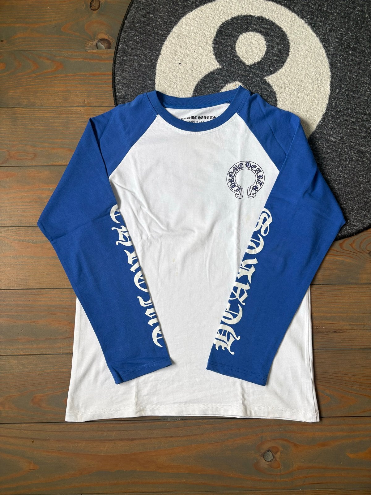 Chrome Hearts Longsleeve T-shirt - Wit/Blauw, Kleding | Heren, Ophalen of Verzenden, Zo goed als nieuw, Maat 52/54 (L), Wit
