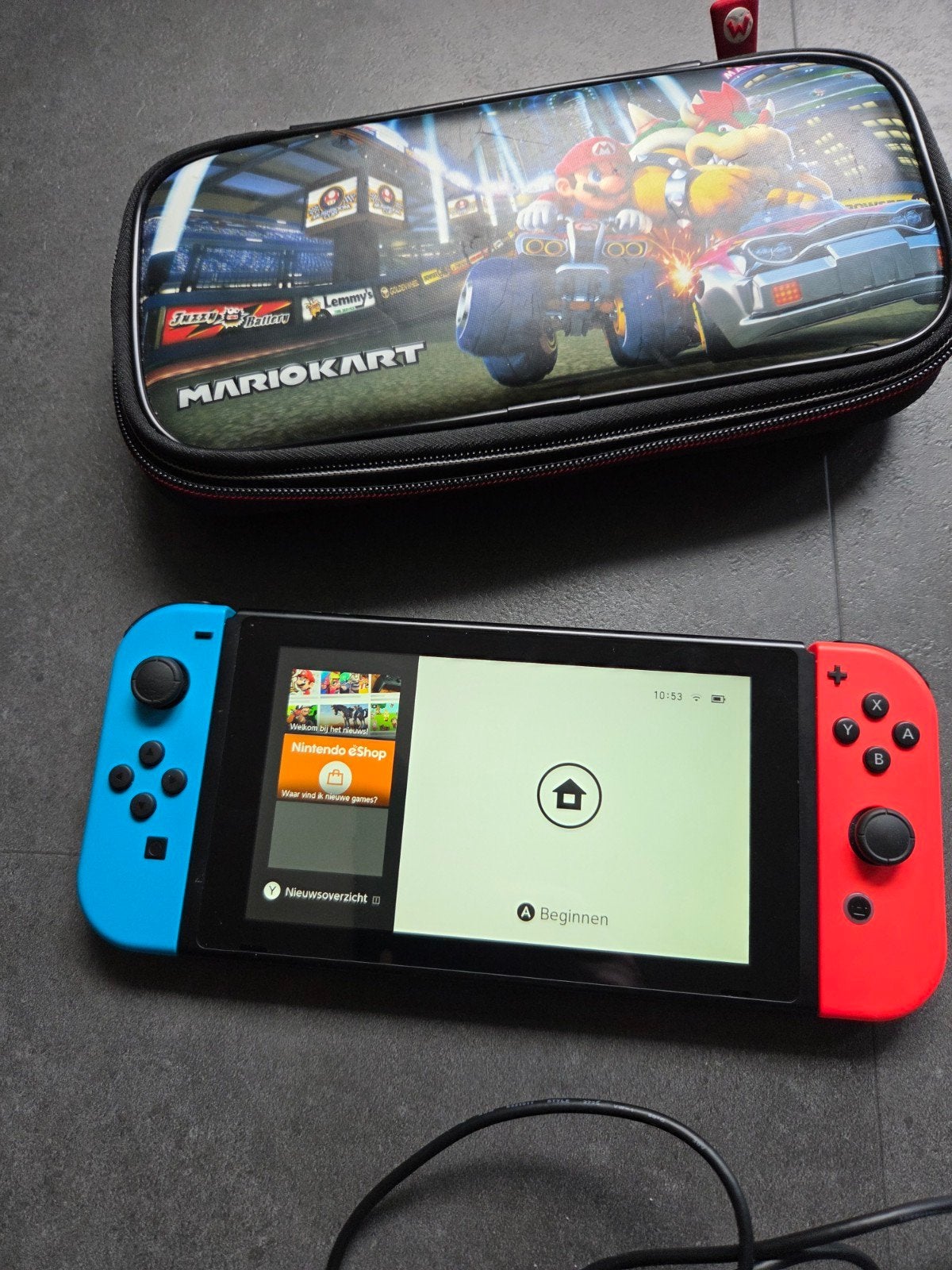 Nintendo Switch spelcomputer oa met 6 spellen, Ophalen of Verzenden, Zo goed als nieuw, Met 1 controller, Switch Original