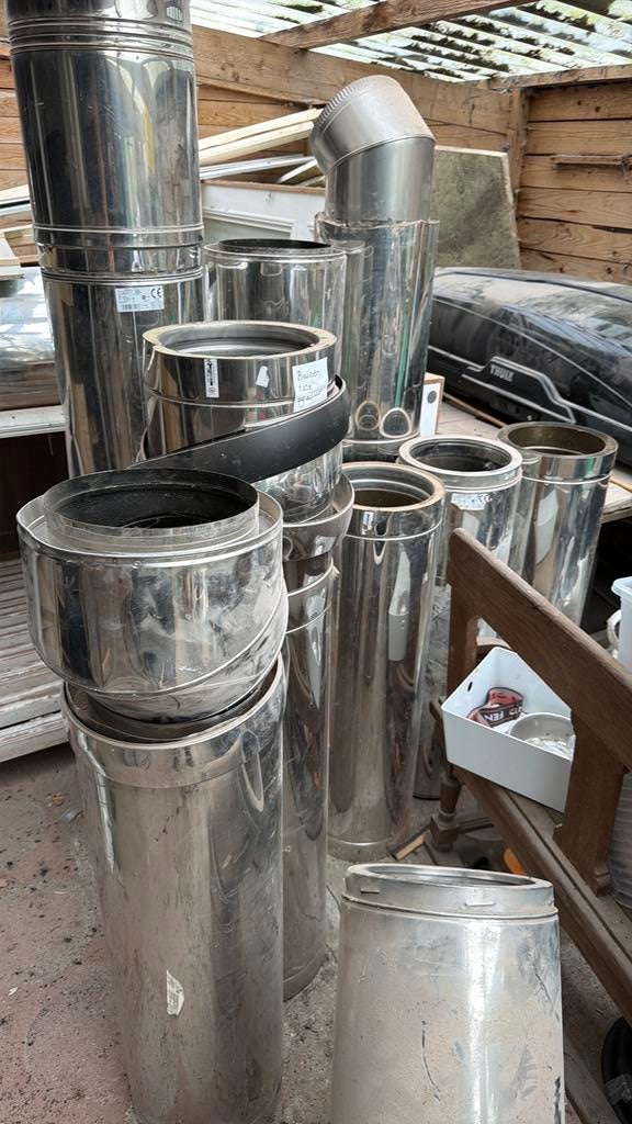 Dubbelwandig kanaal 250mm schiedel diverse lengte en bochten, Ophalen, Gebruikt, Overige soorten