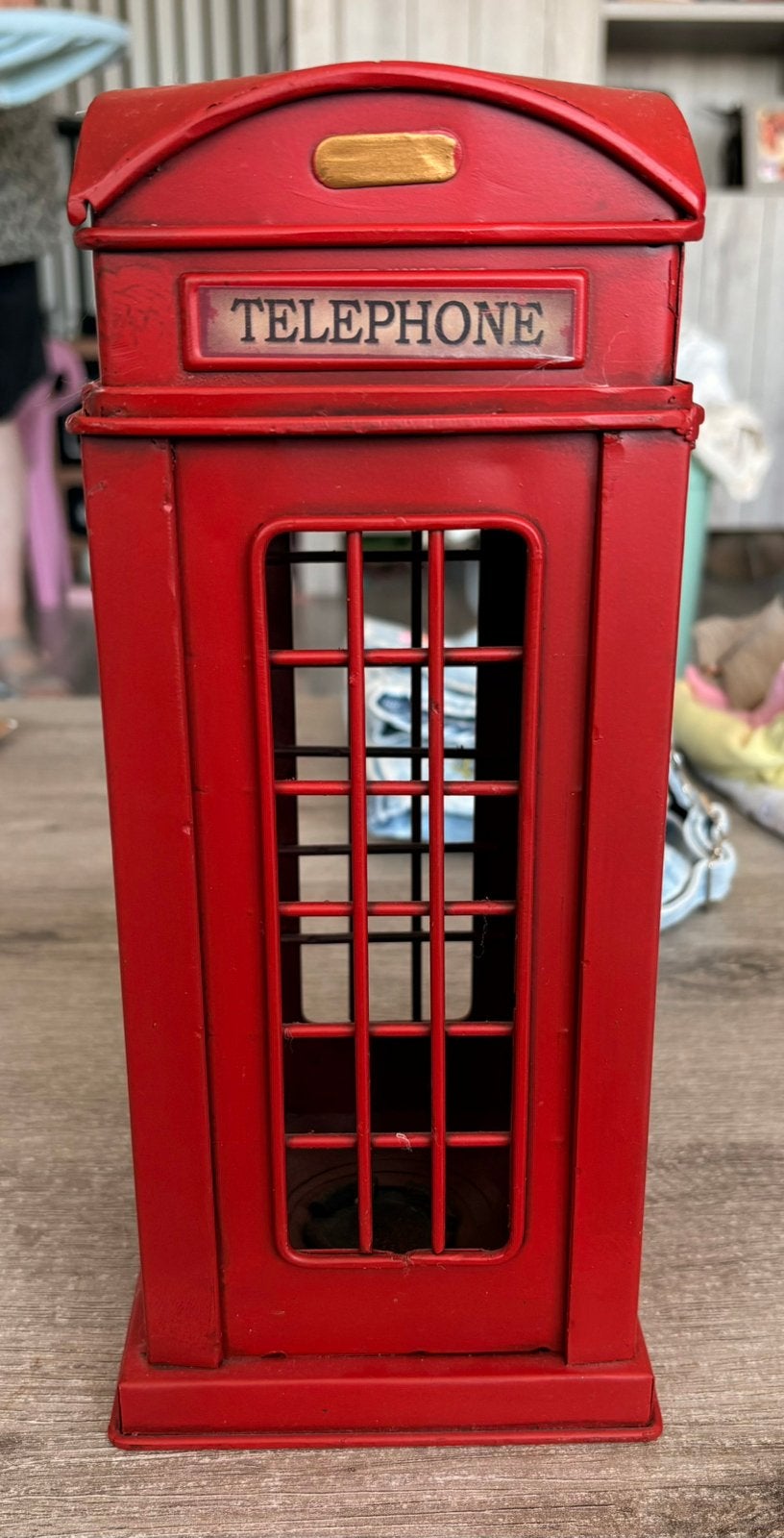 Vintage ‘telefooncel’ uit London, Ophalen, Zo goed als nieuw, Steen, Aardewerk of Keramiek, Dier