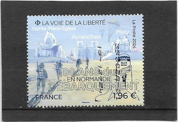 Frankrijk 2024 80 jaar Landing in Normandie €1,96, Verzenden, Gestempeld