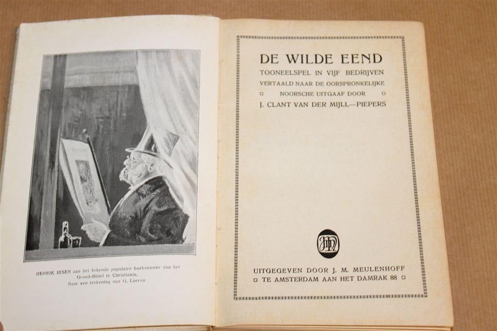 De Wilde Eend — Ibsen Toneelspel, Meulenhoff 1917, Ophalen of Verzenden, Gelezen