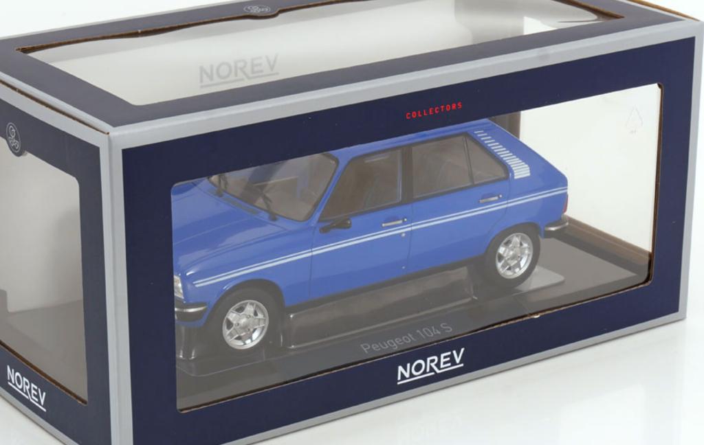 Peugeot 104 S 1981 Ibis Blauw schaal 1/18 NOREV ref: 184903, Verzenden, Nieuw, Auto, Norev