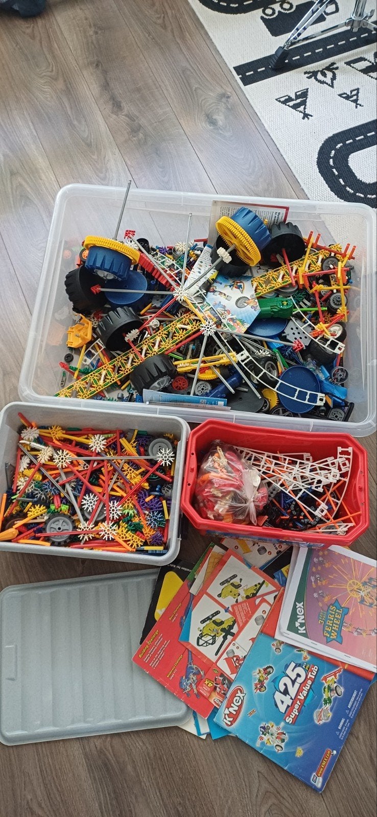 Grote partij K'nex inclusief bakken en handleidingen, Ophalen, Gebruikt, K'nex