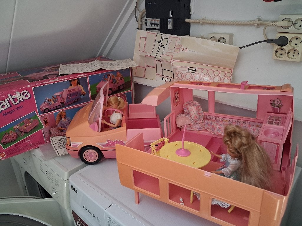 Complete Vintage Barbie Magic Van #2938 (1989), Ophalen of Verzenden, Gebruikt, Fashion Doll