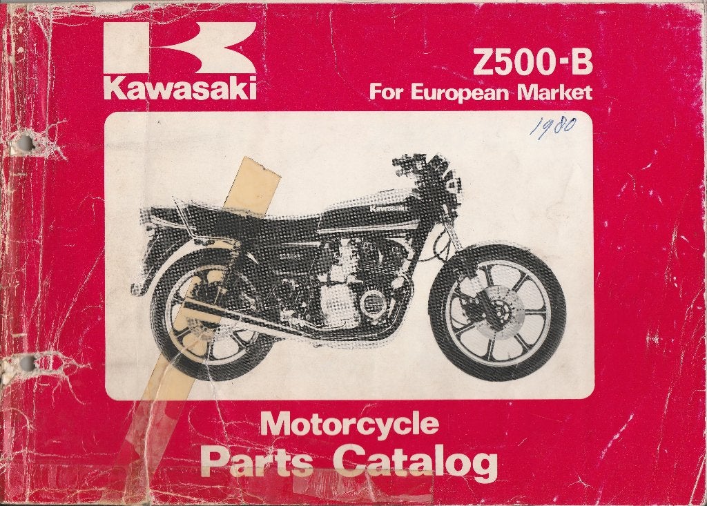 Kawasaki Z500 B parts list (1857z) motor, Motoren, Handleidingen en Instructieboekjes, Kawasaki, Verzenden
