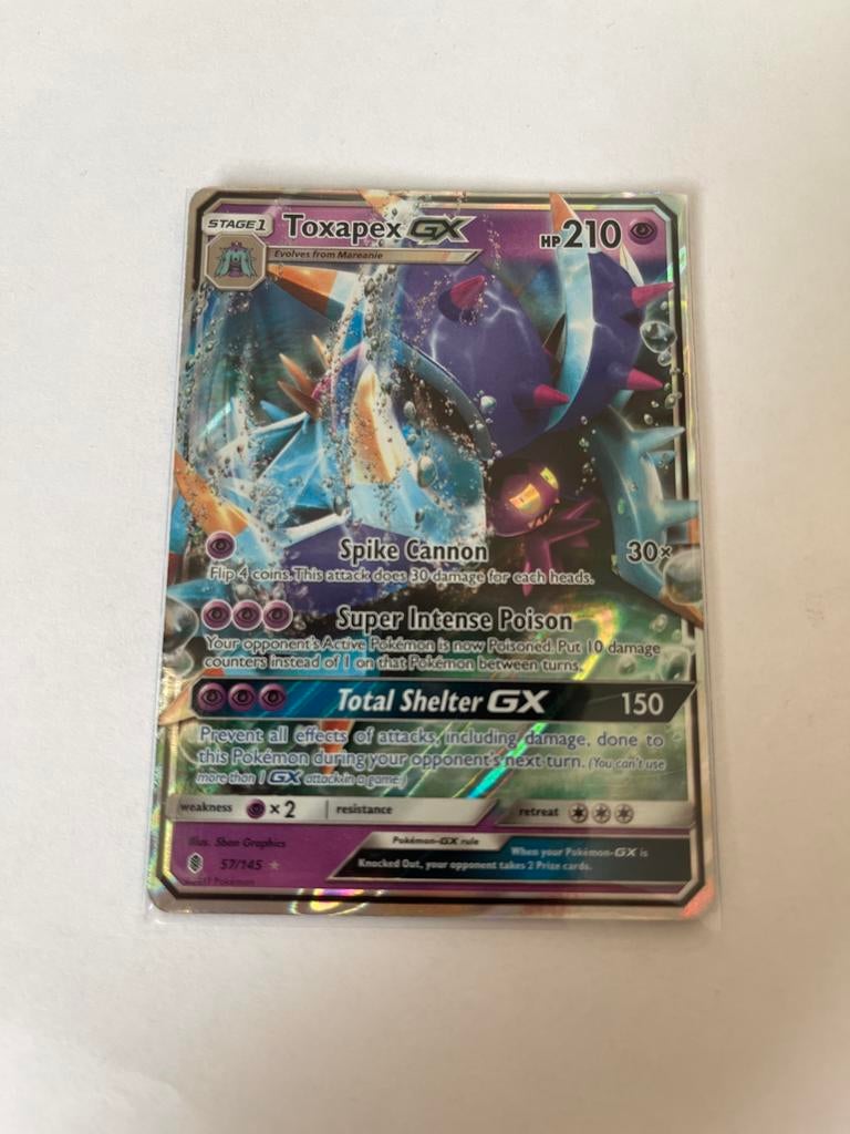 Toxapex GX Pokémon kaart, Ophalen of Verzenden, Zo goed als nieuw, Losse kaart, Foil