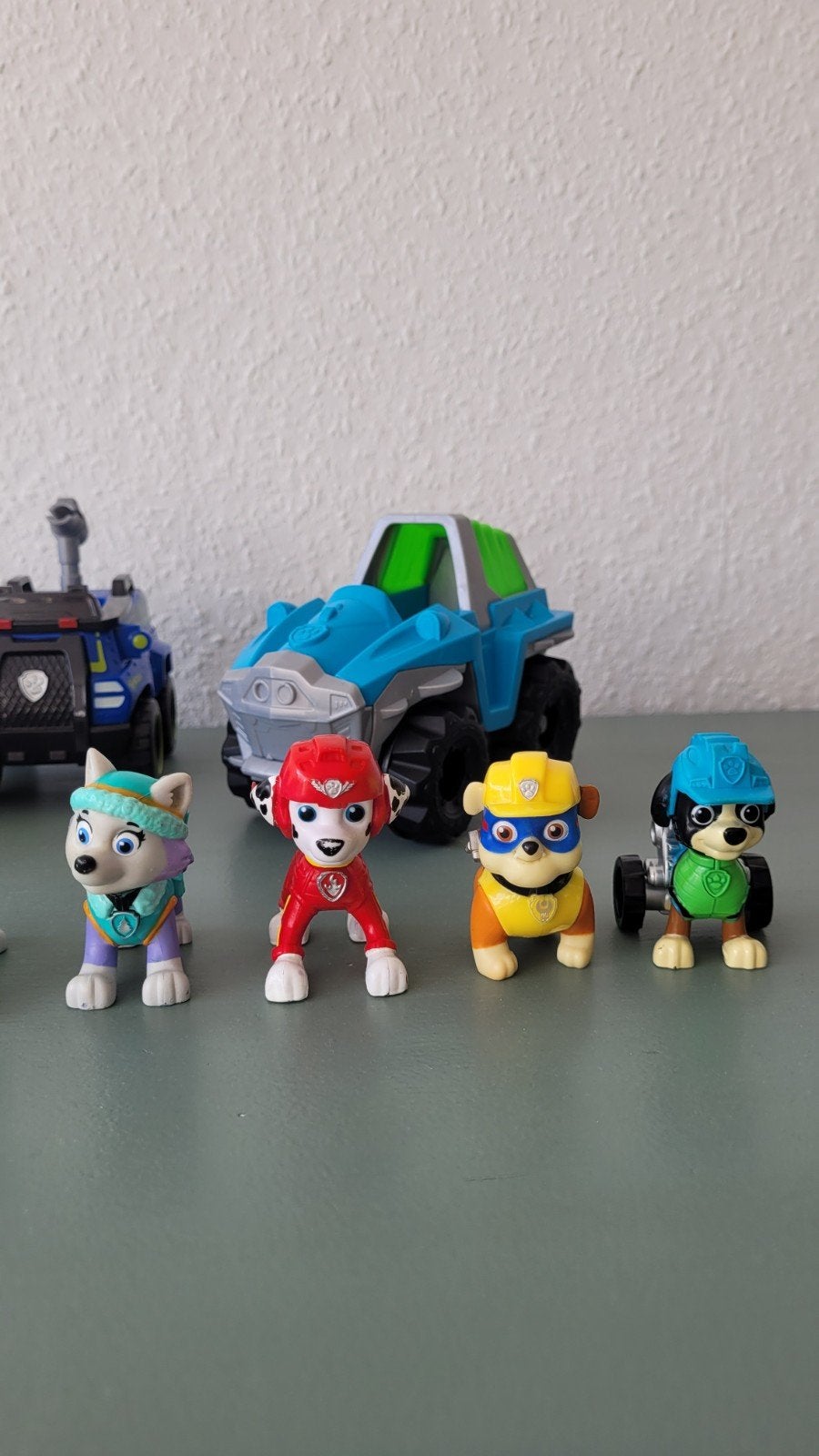 Grote Paw Patrol set: 7 pups en 3 voertuigen, Ophalen, Zo goed als nieuw