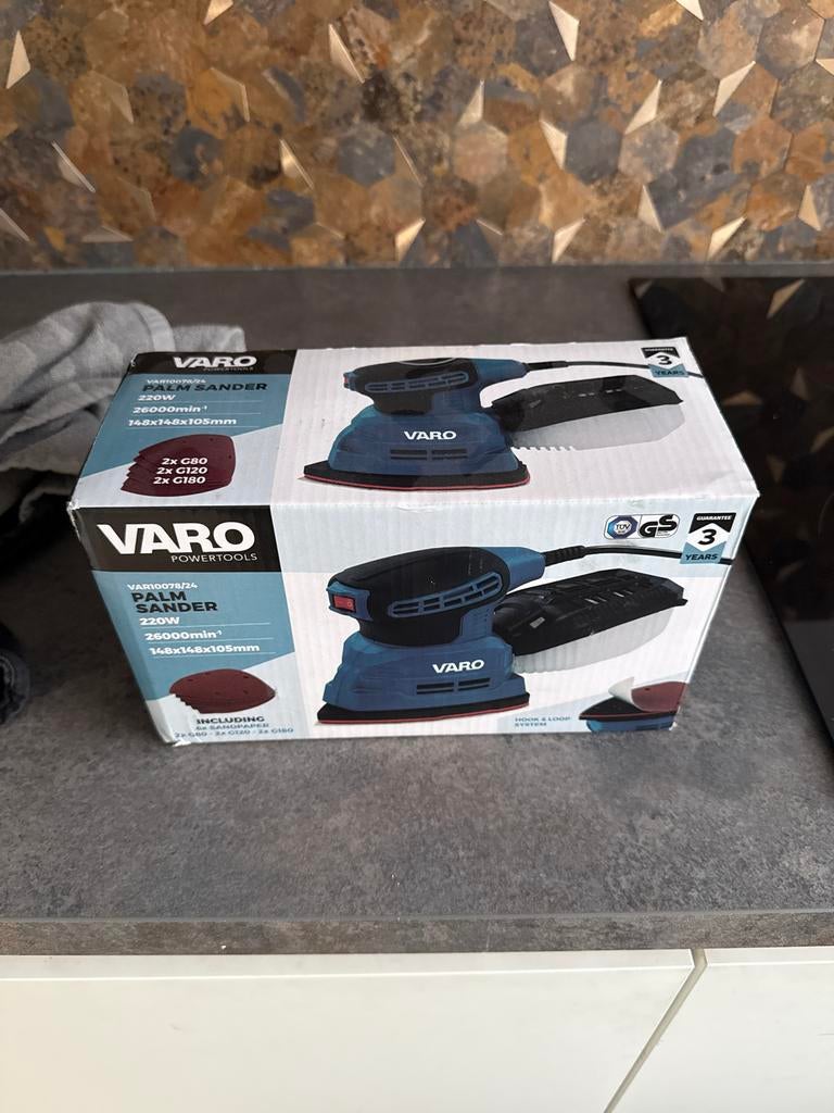 Varo PowerTools Palm Schuurmachine 220W, Ophalen of Verzenden, Nieuw, Minder dan 600 watt, Vlakschuurmachine