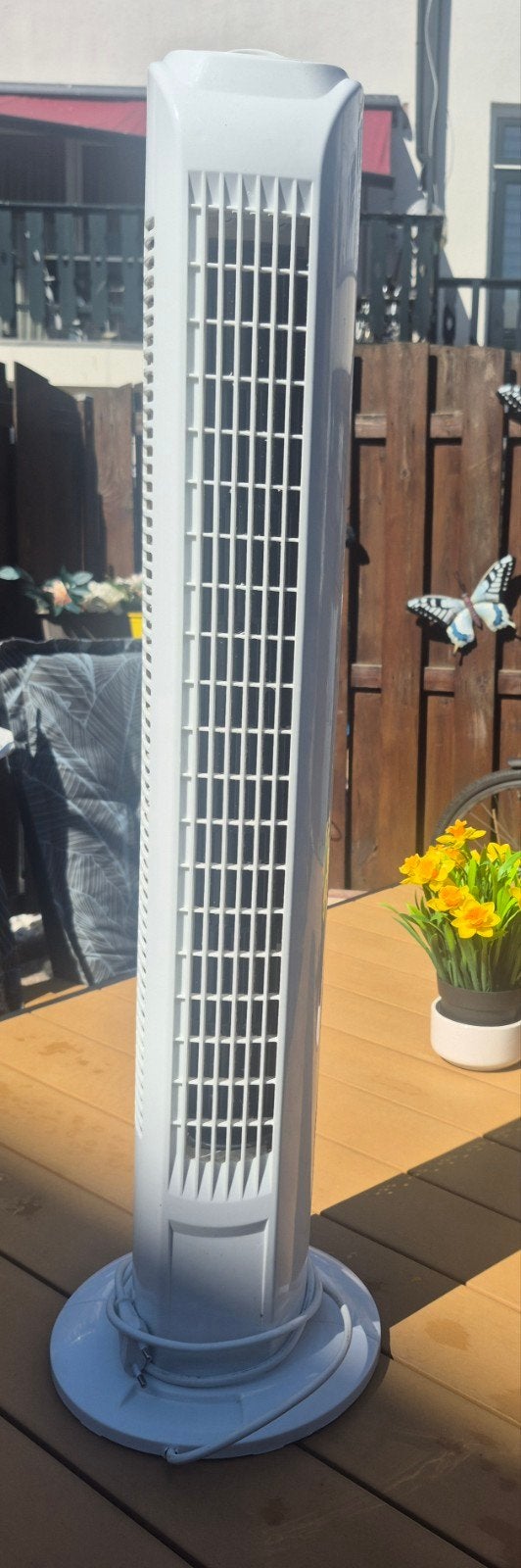 Witte torenventilator, Witgoed en Apparatuur, Ventilatoren, Ophalen of Verzenden, Zo goed als nieuw, Torenventilator