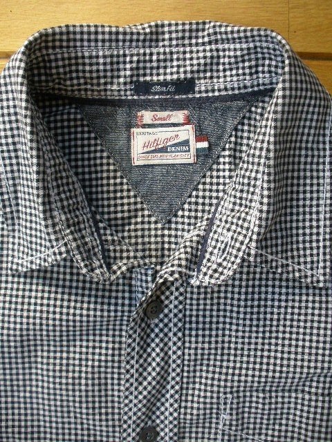 TOMMY HILFIGER bloes korte mouw zwart wit ruit maat S - nieu, Ophalen of Verzenden, Zo goed als nieuw, Zwart, Halswijdte 38 (S) of kleiner