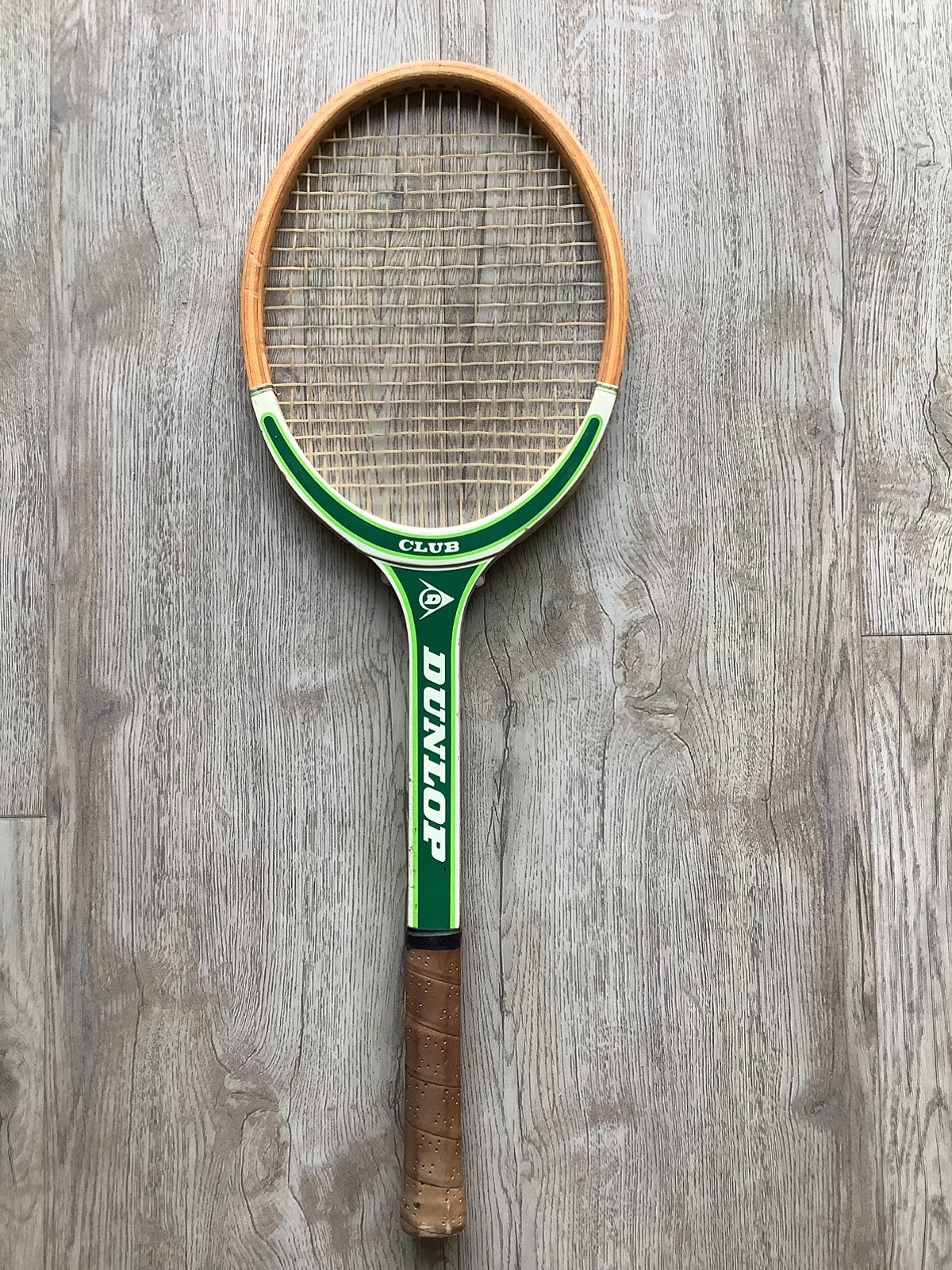 Dunlop Club houten tennisracket, Sport en Fitness, Gebruikt, L1, Ophalen of Verzenden, Racket