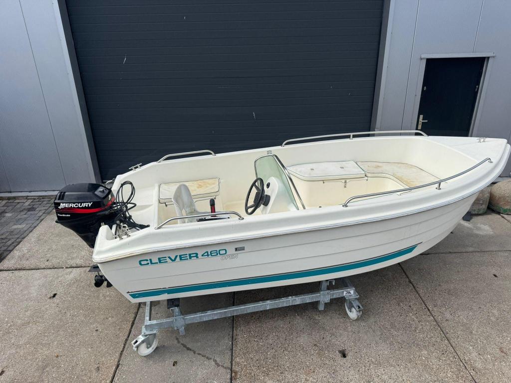 Clever 460 Consoleboot Sloep incl. Mercury 9,9PK 4-takt, Gebruikt, Wfwatersport@botenverhuurhoorn.nl, Nijverheidsweg 3F Grootebroek