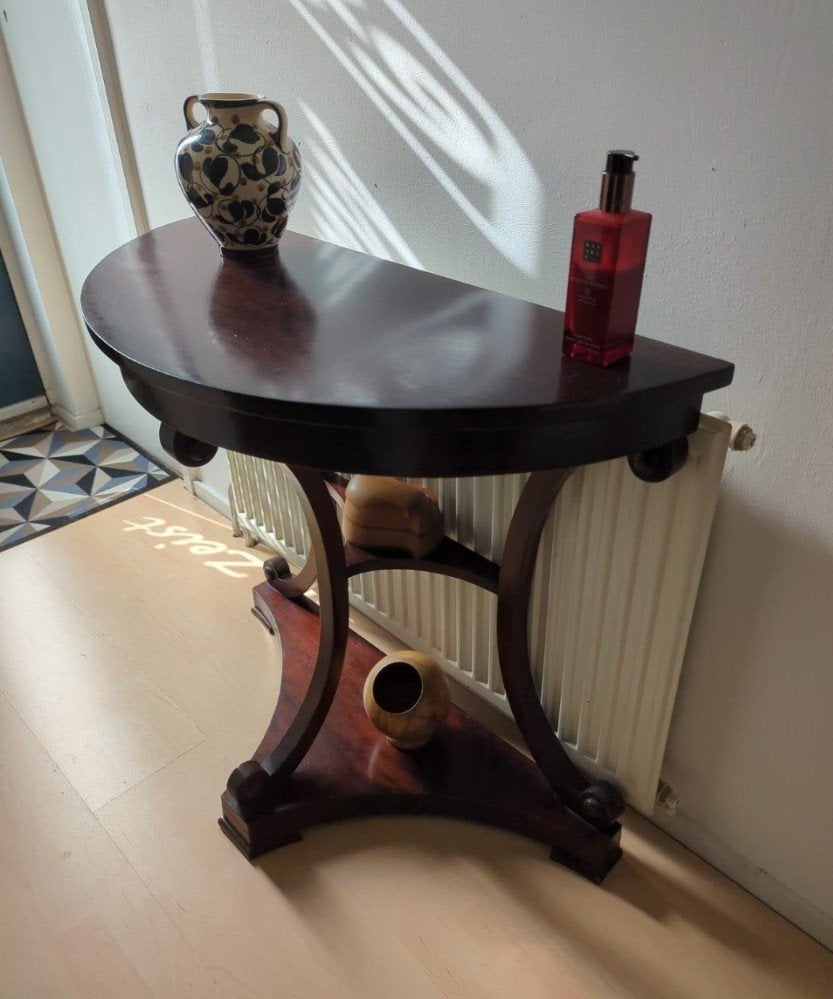 halfronde haltafel / sidetable antiek, Ophalen of Verzenden
