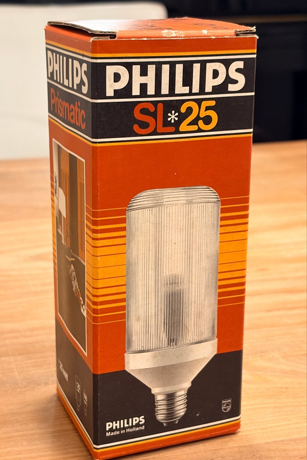 Philips SL*25 Prismatic - Originele Vintage Spaarlamp (Nieuw, Ophalen of Verzenden