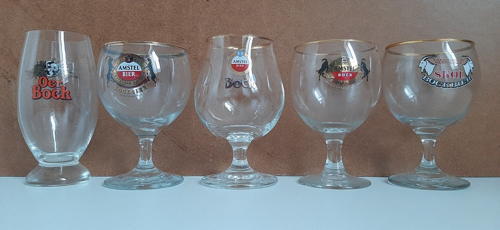 Bierglazen Bokbier Collectie Heineken Amstel, Grolsch, Skol, Verzamelen, Ophalen, Gebruikt