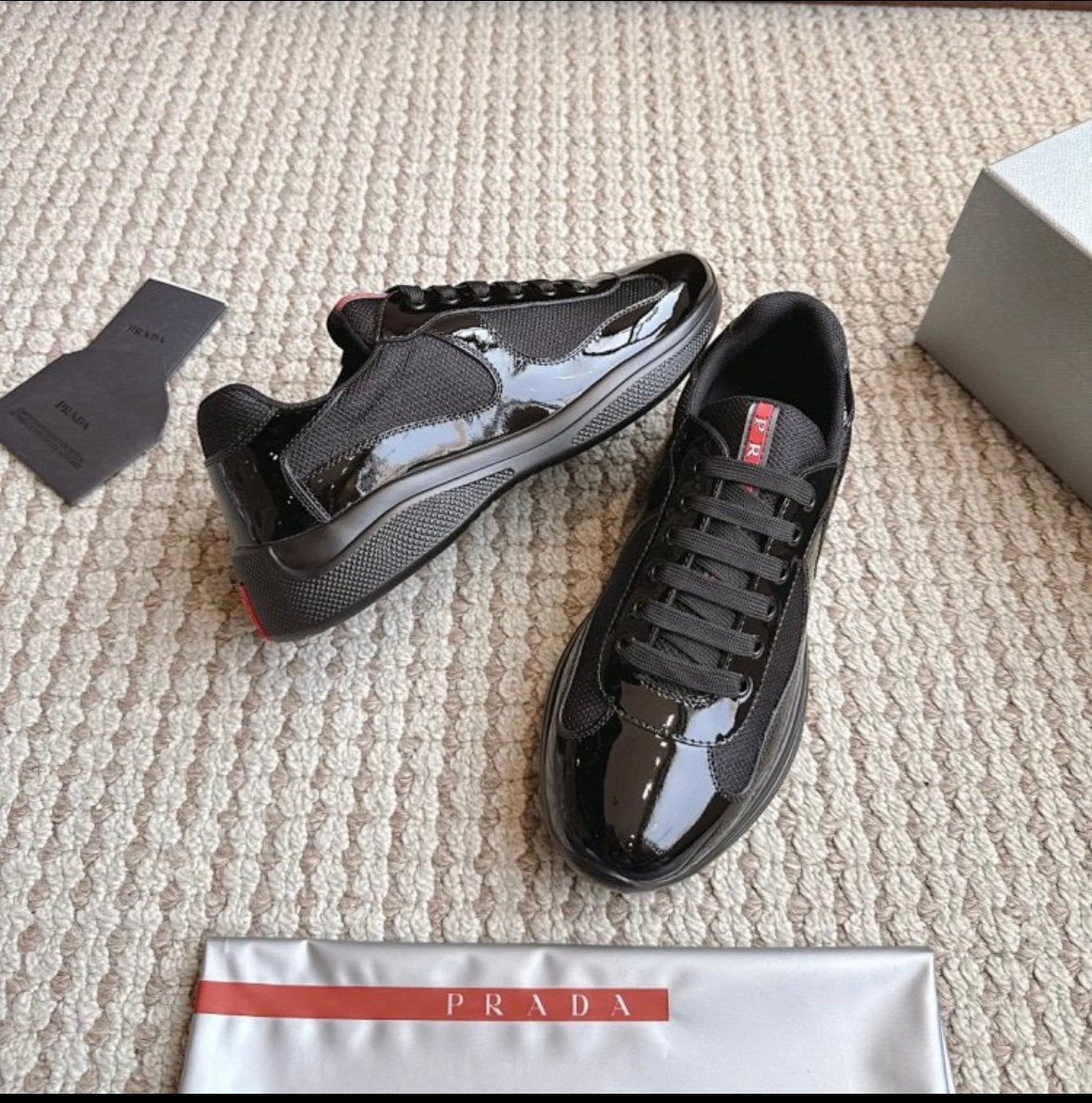 Prada American Cup sneakers zwart - Maat 42, Ophalen of Verzenden, Nieuw, Zwart