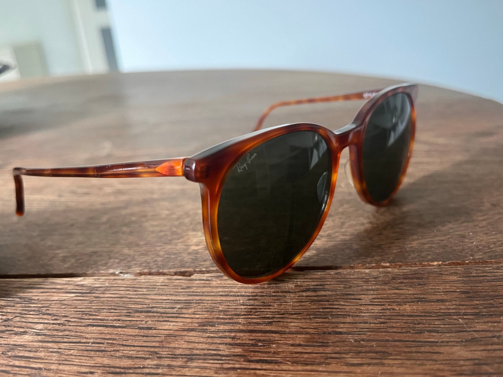 Ray-Ban zonnebril, bruin montuur, Gebruikt, Zonnebril, Bruin, Verzenden