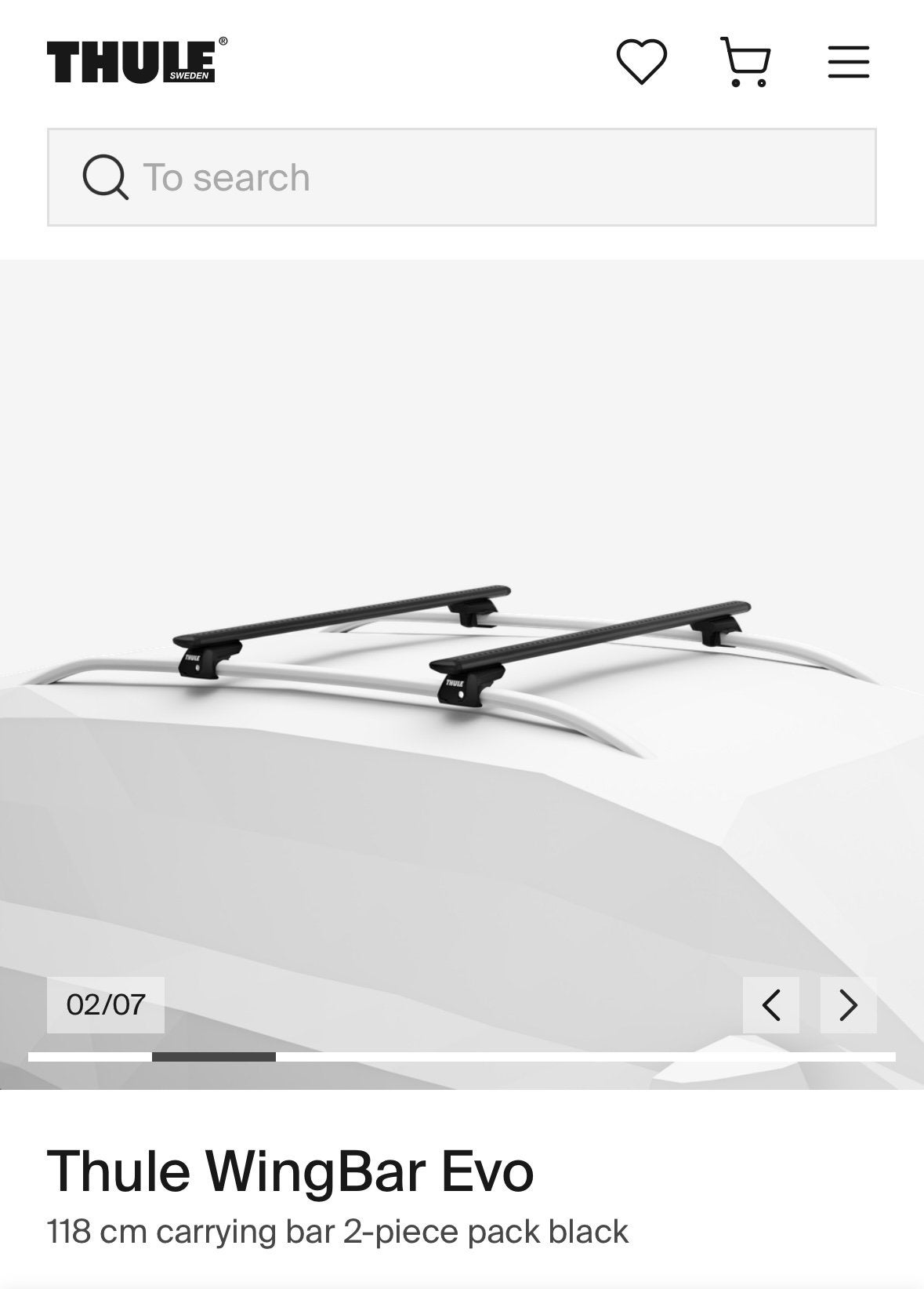Thule EVO WingBar & Rased Rail, Auto diversen, Dakdragers, Ophalen, Gebruikt