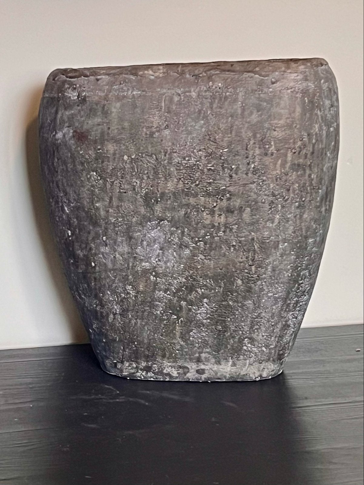 Prachtige stenen pot / stoer / industrieel / wabi sabi, Ophalen, Gebruikt, Overige kleuren