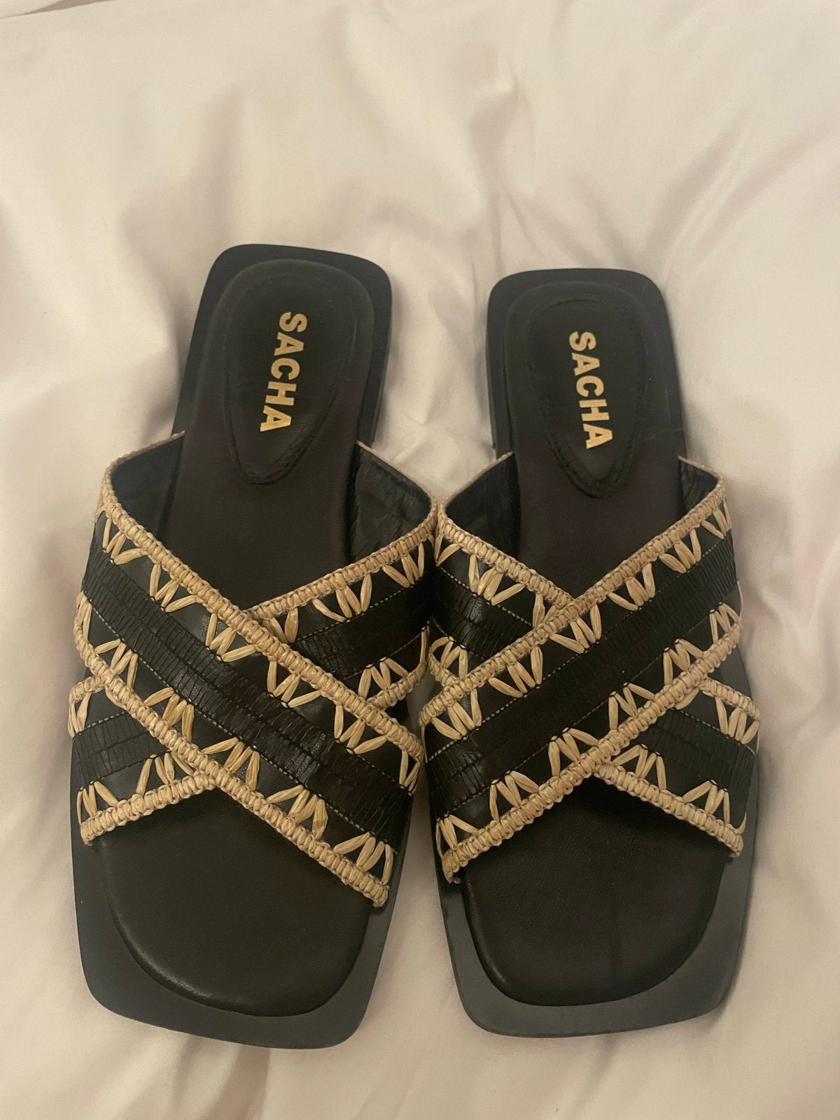 Sacha sandalen maat 40 - Zo goed als nieuw, Verzenden, Zo goed als nieuw, Zwart, Sandalen of Muiltjes
