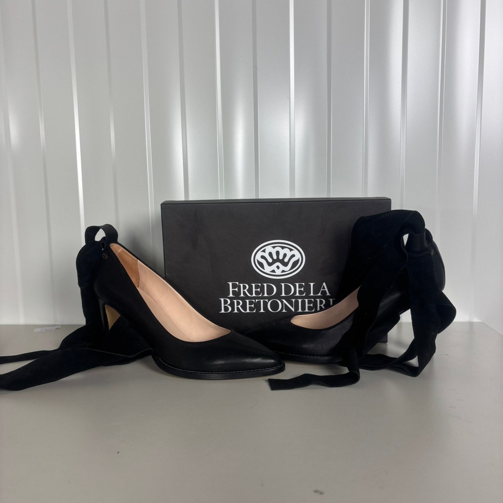 Fred de la Bretoniere Pumps Maat 38 Zwart Leer – Nieuw €199, Kleding | Dames, Schoenen, Verzenden, ., Zwart, Zo goed als nieuw