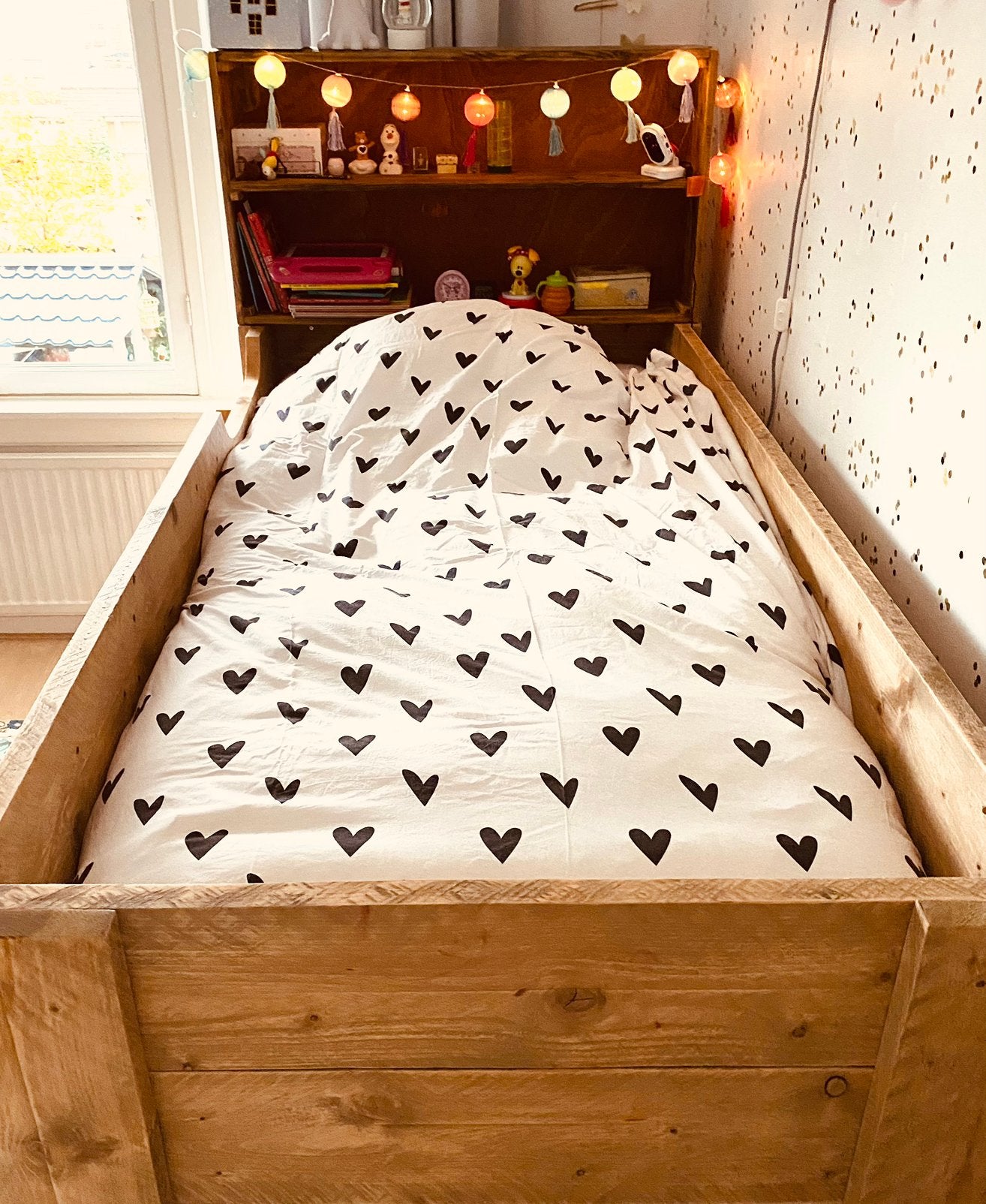 Steigerhouten halfhoogslaper, Ophalen, Zo goed als nieuw, Eenpersoons, Steigerhout