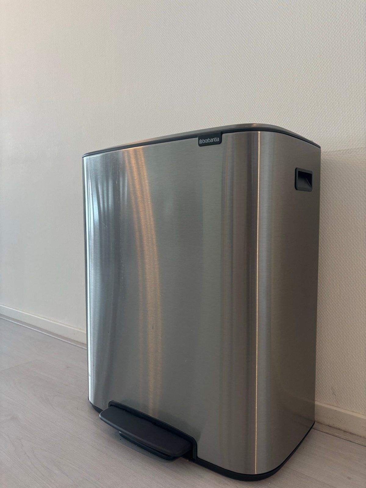 Brabantia Bo Pedaalemmer RVS 2x30L, Ophalen, Met pedaal, 50 tot 75 cm, Zo goed als nieuw
