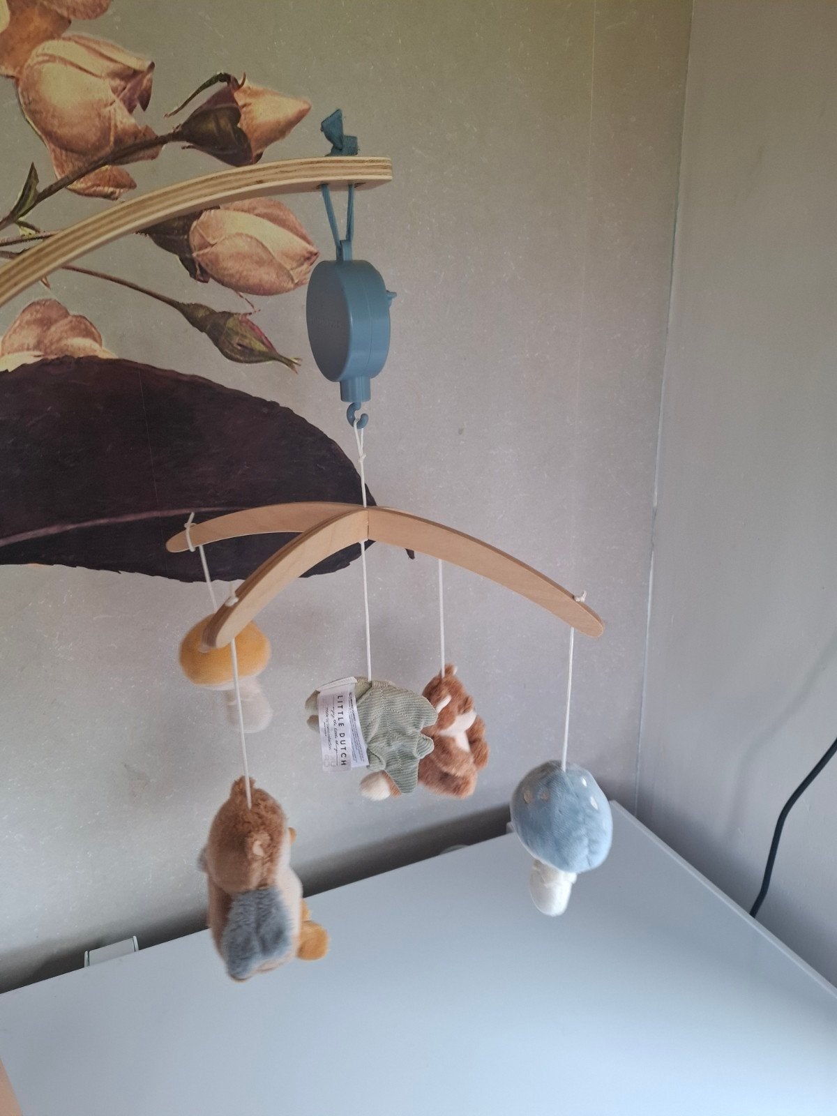 Little Dutch Muziekmobiel met bosdiertjes, Kinderen en Baby's, Ophalen of Verzenden, Zo goed als nieuw, Mobiel, Met geluid
