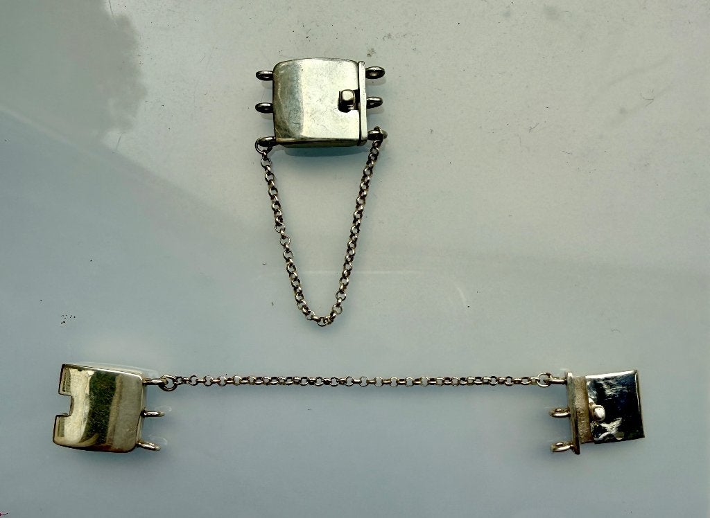Zilver handgemaakt 3-rijig zwaar bakslot afkomstig uit Bali., Ophalen of Verzenden, Zo goed als nieuw