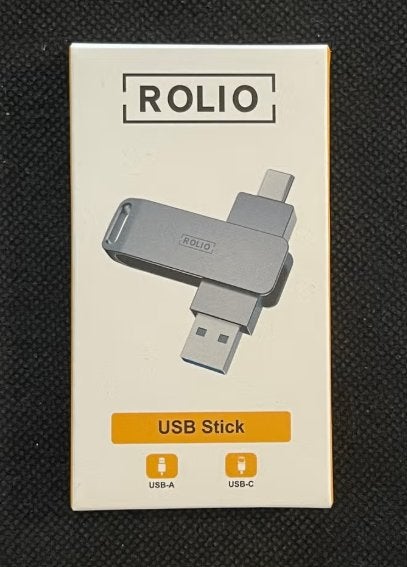Rolio USB Stick 256GB - USB C en USB A - 800Mbps - USB 3.0, Computers en Software, Ophalen of Verzenden, Nieuw, Rolio, 256 GB