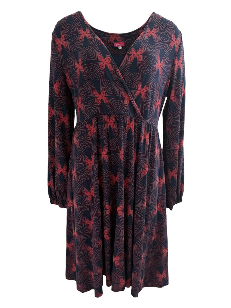 Tante Betsy jurk L, Kleding | Dames, Jurken, Zo goed als nieuw, Blauw, Knielengte, Ophalen of Verzenden