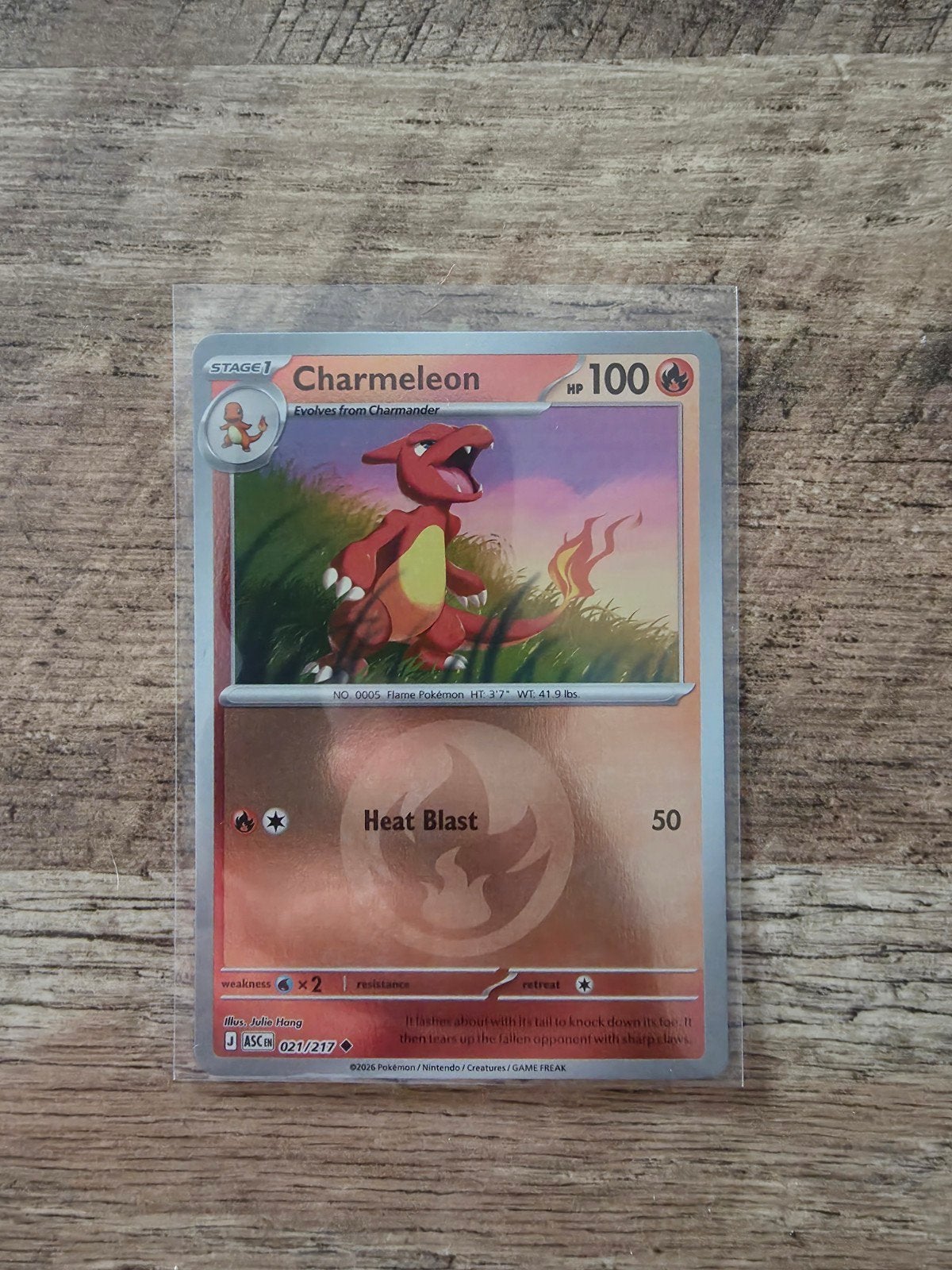 Pokémon Kaart Charmeleon 021/217, Ophalen of Verzenden, Nieuw, Losse kaart, Foil