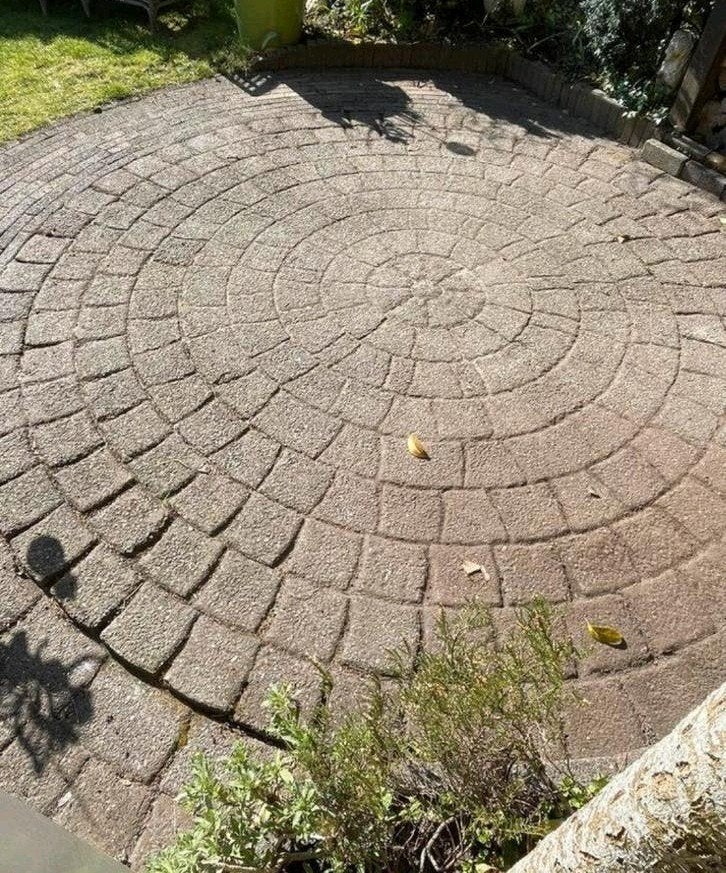 terras cirkel 2,75m doorsnede, Tuin en Terras, Tegels en Klinkers, Ophalen, Gebruikt, Overige typen