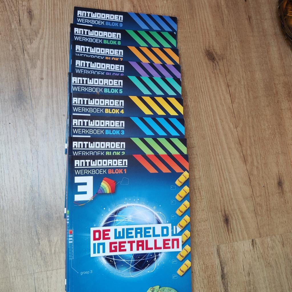 De Wereld in Getallen - Antwoorden Werkboek Groep 3, Gelezen, Wiskunde A, Ophalen of Verzenden, Noordhoff Uitgevers