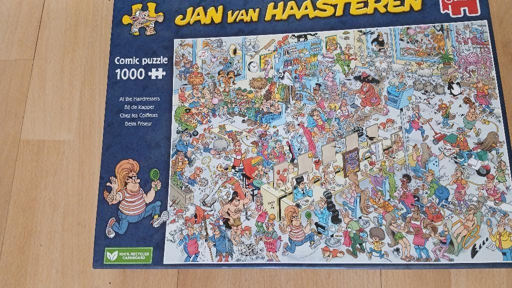 BIJ DE KAPPER JAN VAN HAASTEREN 1000 stukjes NIEUW, Ophalen of Verzenden, 500 t/m 1500 stukjes, Nieuw, Legpuzzel