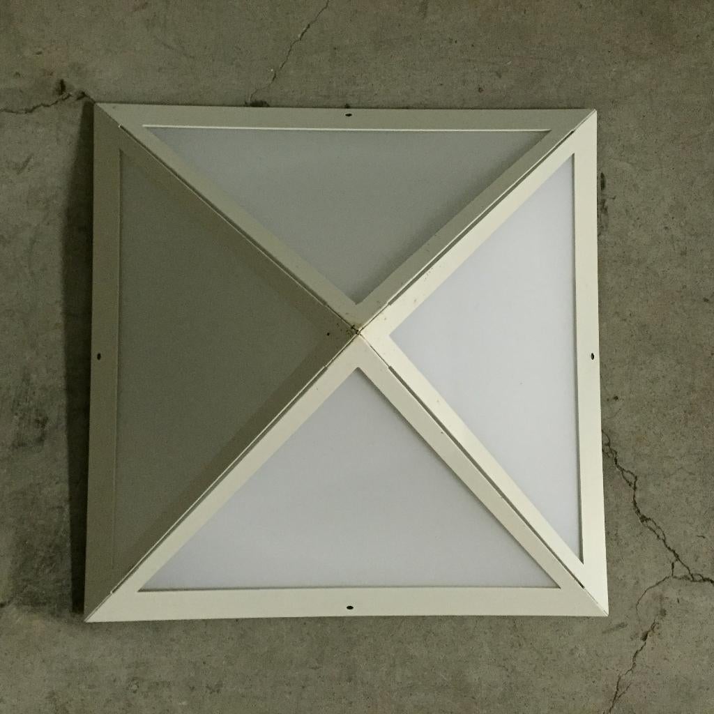 Jaren 70 Piramide plafondlamp Glashütte Limburg, Huis en Inrichting, Gebruikt, Piramide, Glas, Bauhaus Josef Hoffmann
