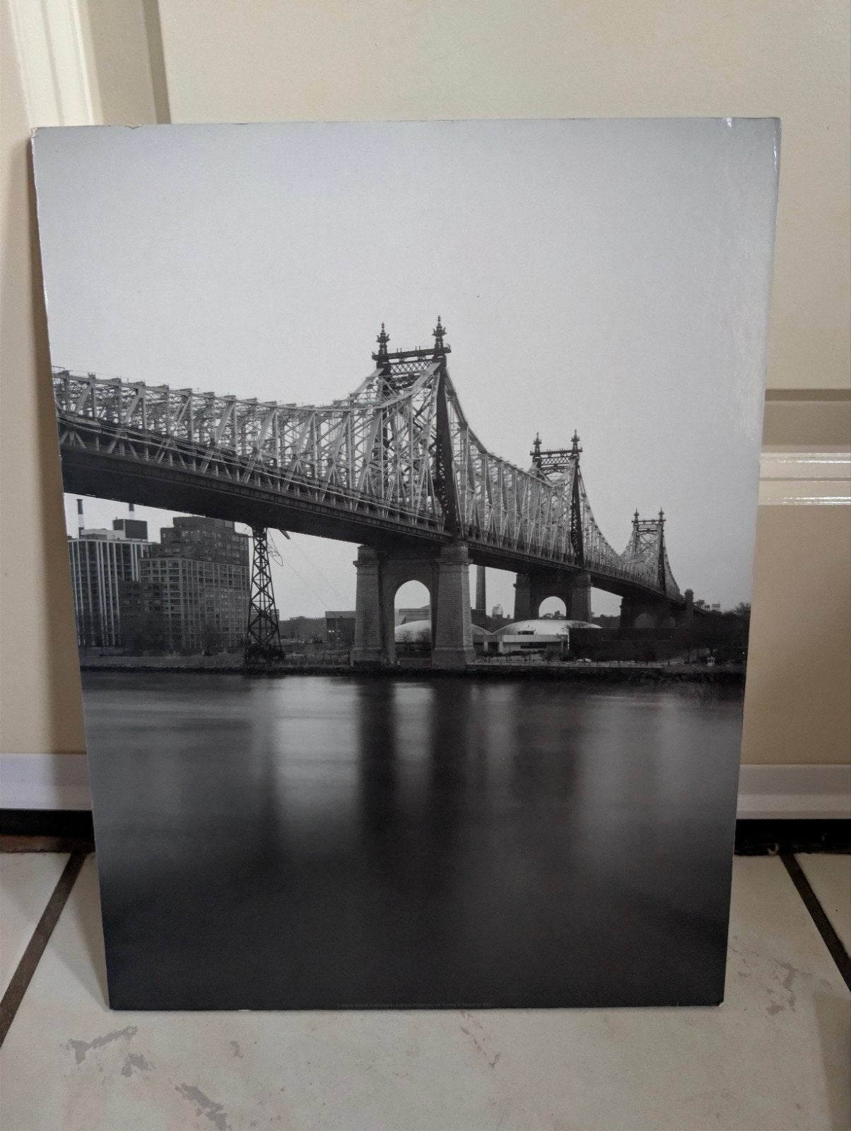 IKEA GRÖNBY Queensboro Bridge foto 32x24 cm, Minder dan 50 cm, Gebruikt, Ophalen of Verzenden, Print