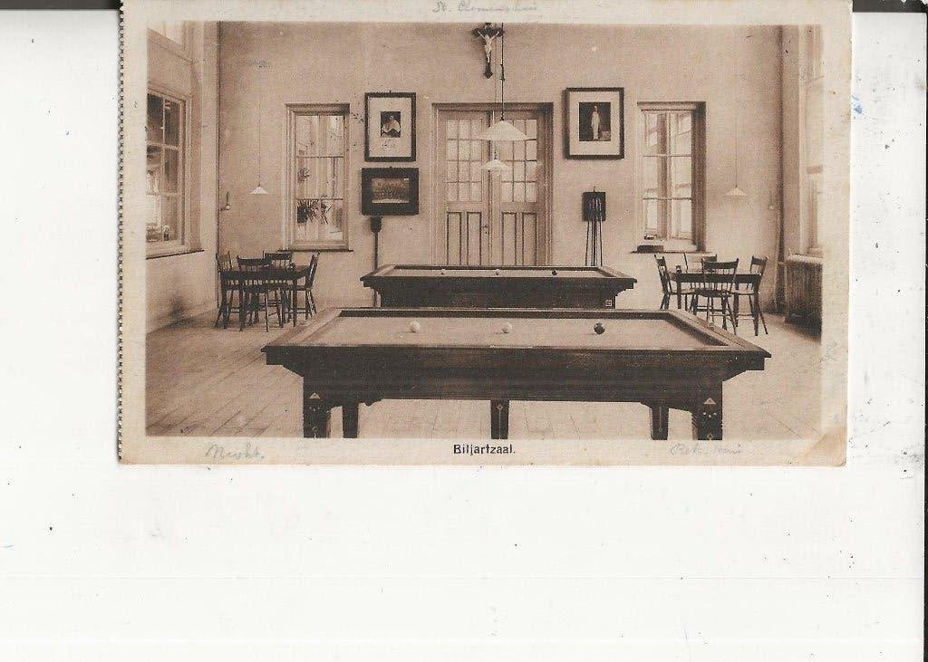 Noordwijkerhout Retraitehuis St Clemens Biljart 2-6-1928, Ophalen of Verzenden, 1920 tot 1940, Gelopen, Zuid-Holland
