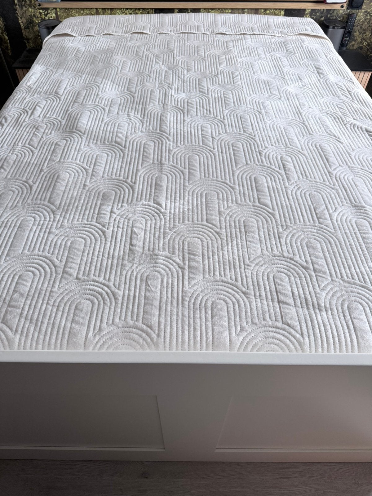 Nieuw: Japandi creme bed sprei 240x220cm velour, Huis en Inrichting, Slaapkamer | Beddengoed, Ophalen of Verzenden, Zo goed als nieuw