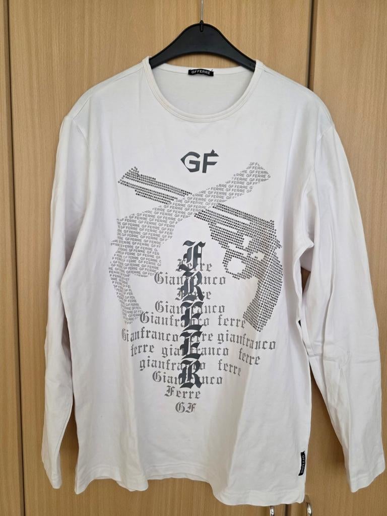 GF FERRÉ t-shirt, Kleding | Heren, Maat 52/54 (L), Verzenden, Wit, GF FERRÉ