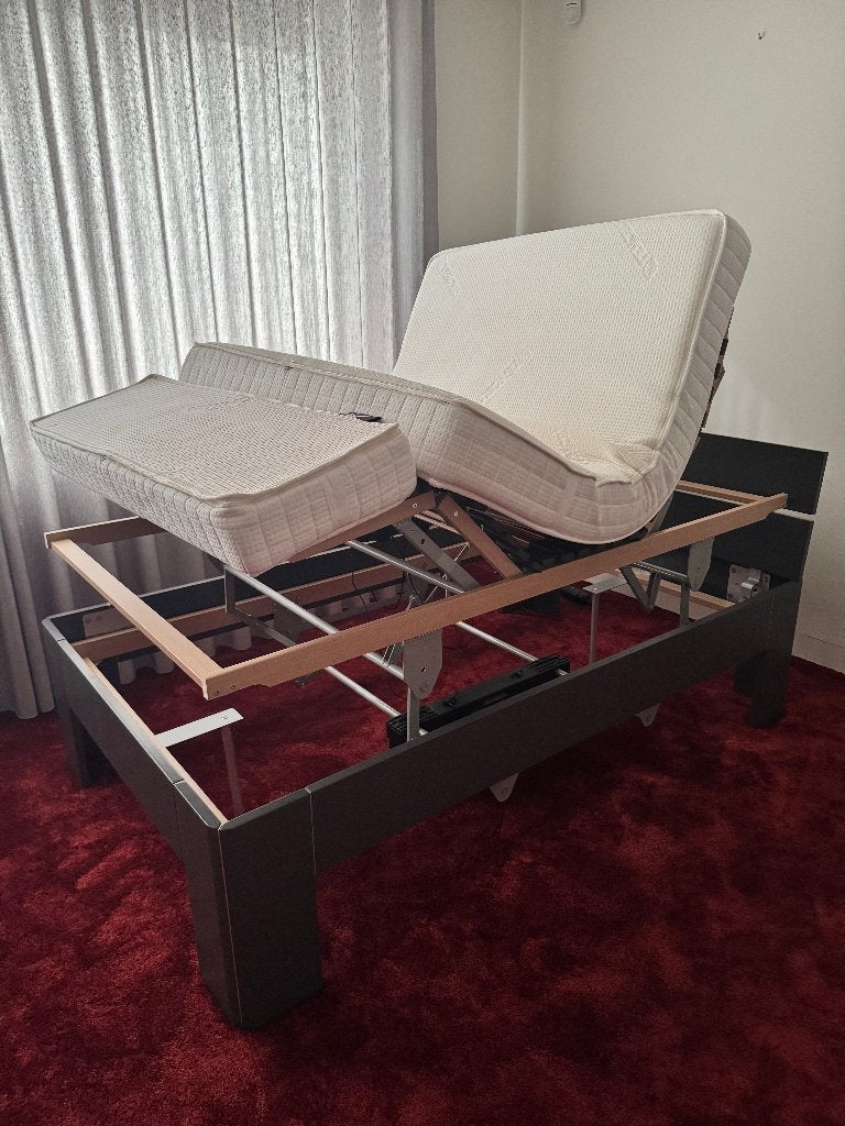 Elektrisch Verzorgbed Morgana 120x200 Tencel Matras - ZGAN, Ophalen, Zo goed als nieuw, Twijfelaar, 120 cm