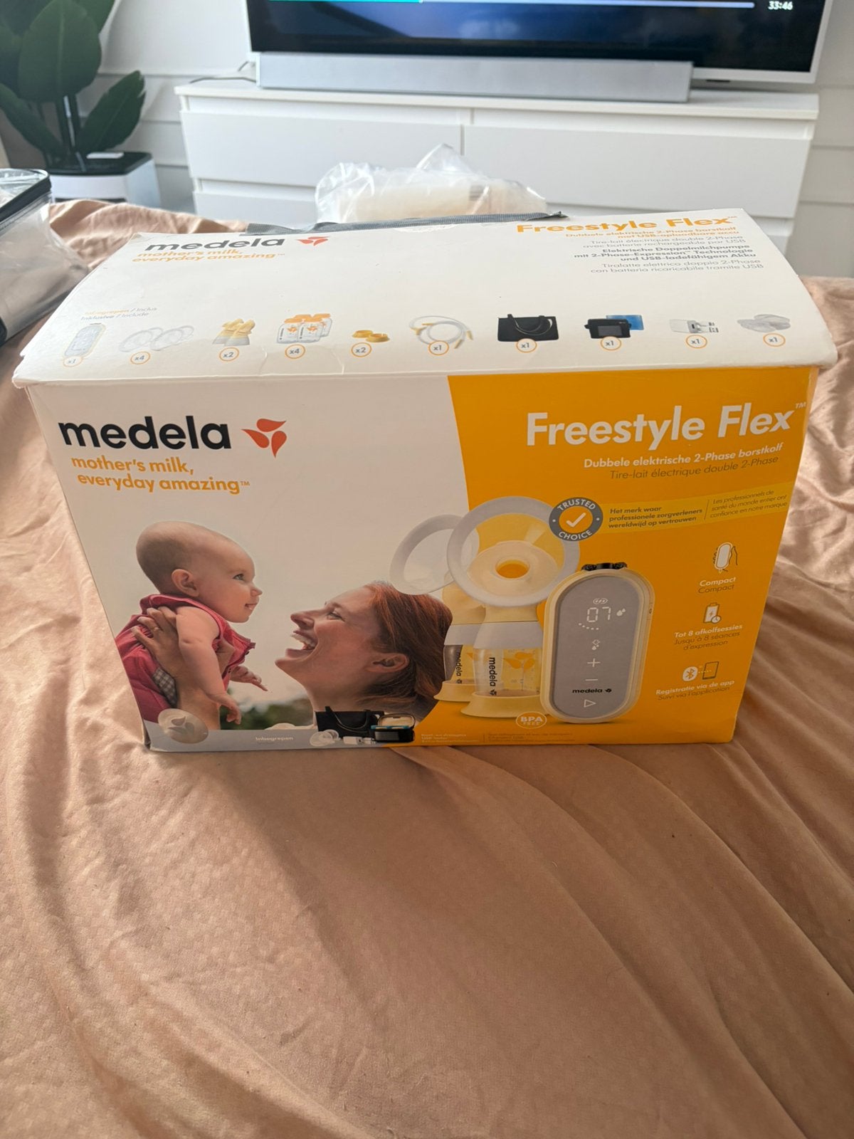 Medela freestyle flex borstkolf, Medela, Borstkolf, Ophalen of Verzenden, Zo goed als nieuw