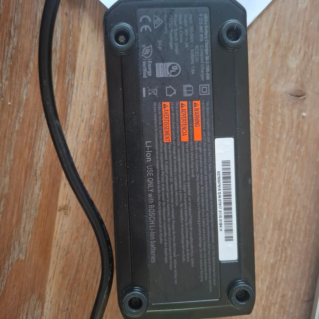 Bosch Compact Lader 2A voor E-bike Accu, Ophalen of Verzenden, Gebruikt