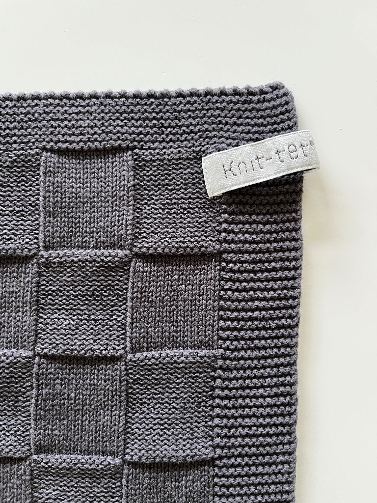 Knit Factory Knit-tet 2 placemats uni Granit, Placemat, Ophalen of Verzenden, Textiel, Dubbelzijdig