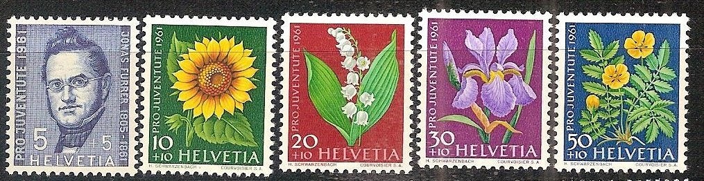 Zwitserland 742-746 postfris, Ophalen of Verzenden, Postfris