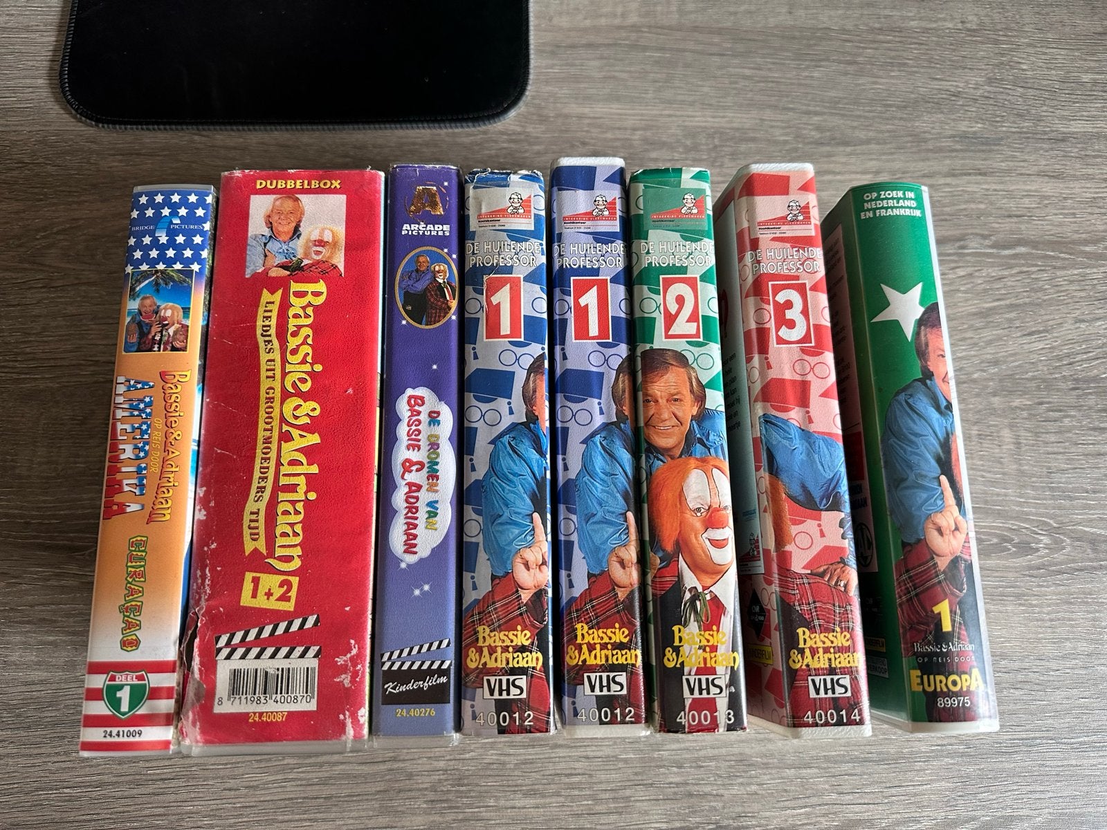 Bassie & Adriaan VHS collectie - 8 videobanden, Boxset, Gebruikt, Alle leeftijden, Kinderfilm
