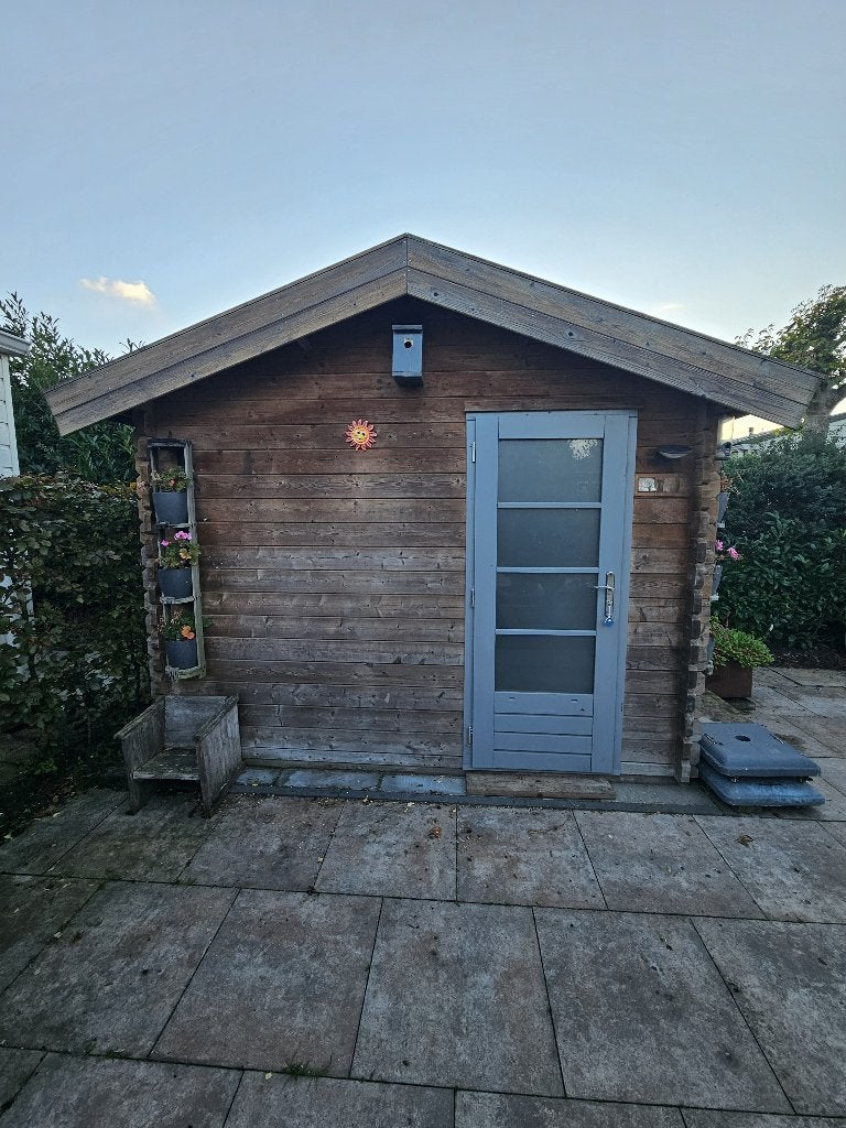 Houten schuur / Blokhut, Ophalen, 250 tot 500 cm, Blokhut, Zonder ramen