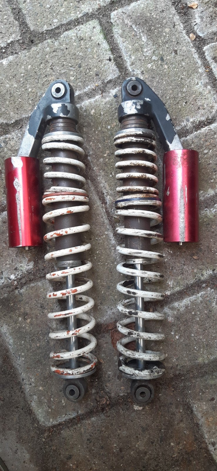 Set White Power WP twinshock schokbrekers classic cross, Ophalen of Verzenden